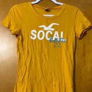 Hollister SoCal Orange Shirt Women Blue